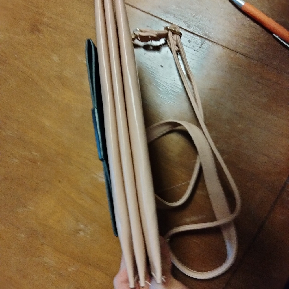 Baby pink handbag clutch - Picture 6 of 6